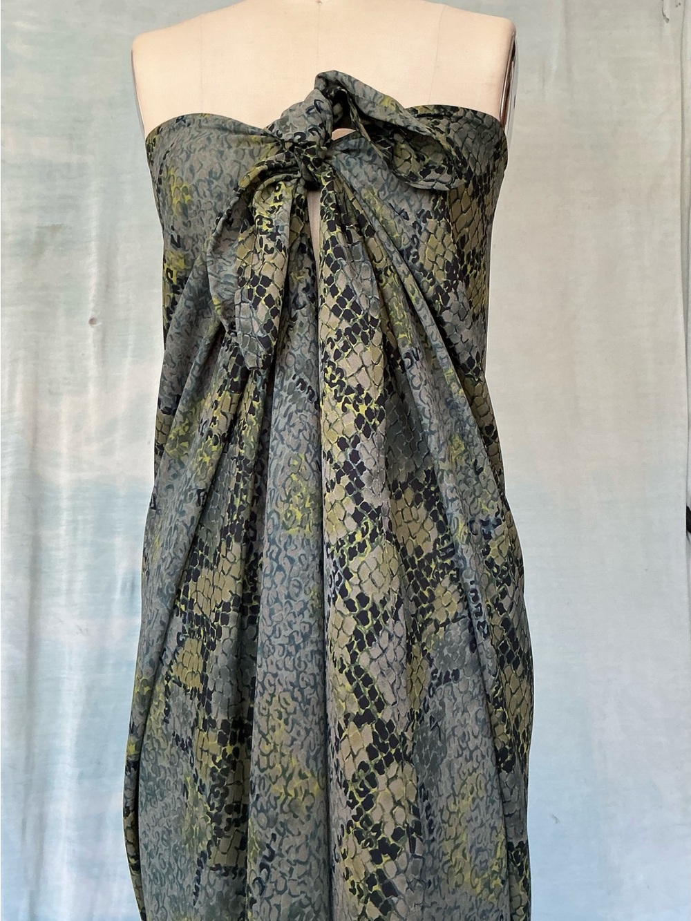 Vintage Diva by Rachel Pappo Snake Print Pareo Cover-Up | New Old Stock NWT